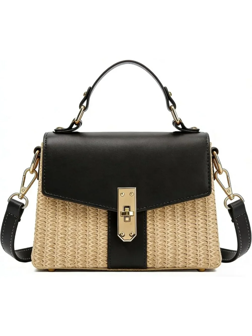 Stylish Summer Straw Woven Purse | Women's Beach Crossbody Handbag for Vacation